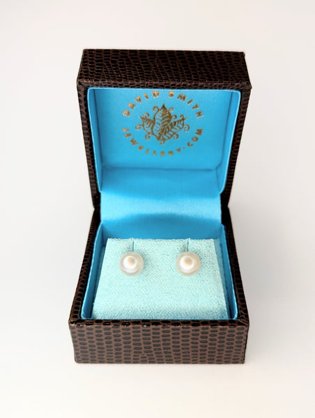 Nature Pink Fine Freshwater Pearl Earrings with 14ct Yellow Gold