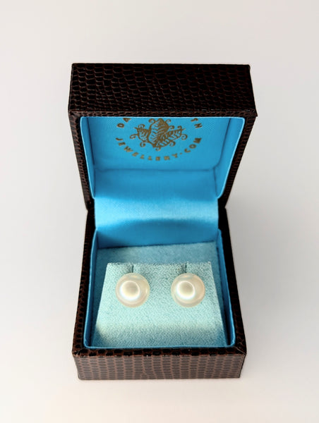 Off-White Freshwater Pearl Earrings with Sterling Silver