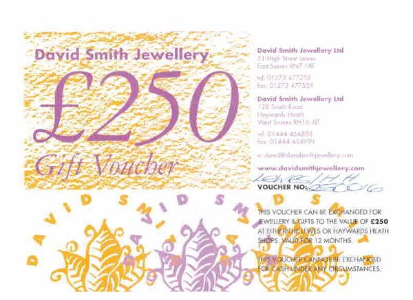 Gift Cards - 6 Available  £5.00 to £250.00
