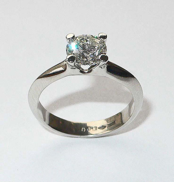 Diamond Platinum 4Claw Ring 1 Carat G Colour VS1 - David Smith Jewellery