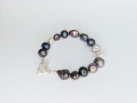 Multicoloured Baroque Freshwater Pearl Bracelet