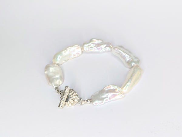 White Biwa Freshwater Pearl Bracelet