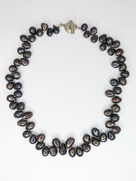 Peacock Top-Drilled Freshwater Pearl Necklace