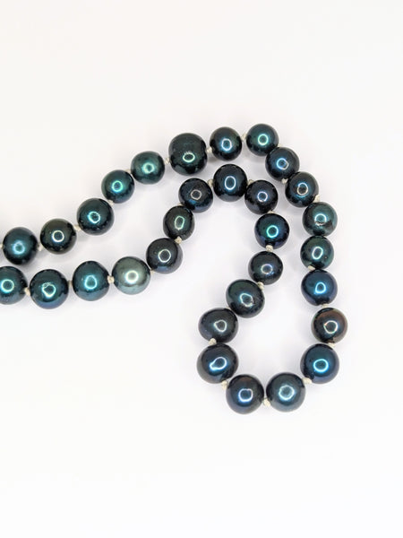 Intense Teal Freshwater Pearl Necklace