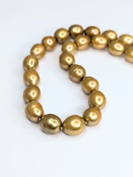 Antique Gold Freshwater Pearl Necklace