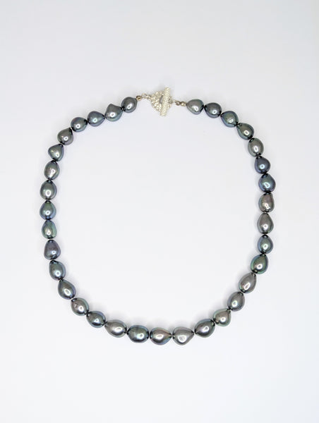 Slate Grey-Green Freshwater Pearl Necklace