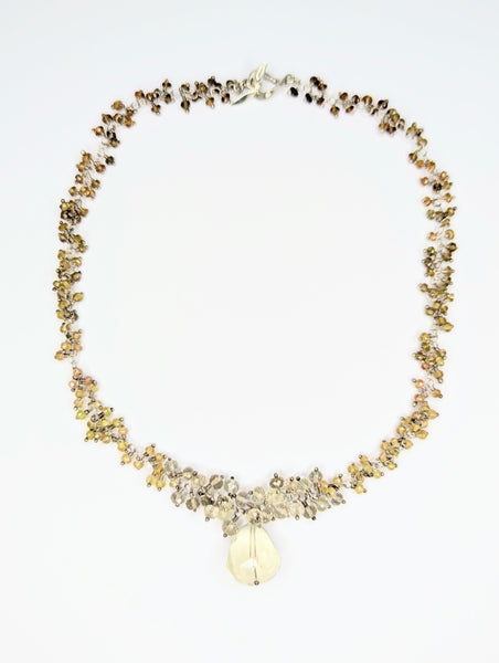 Tourmaline and Lemon Quartz Colour Gradient Necklace