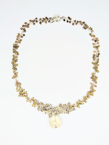 Tourmaline and Lemon Quartz Colour Gradient Necklace