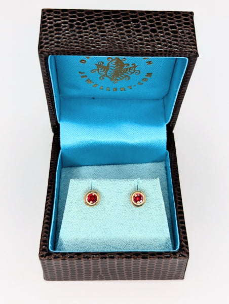 Orange Sapphire 9ct Gold Earrings