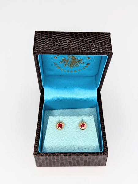 Orange Sapphire 9ct Gold Earrings