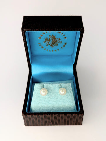Off-White Freshwater Pearl Earrings with Sterling Silver
