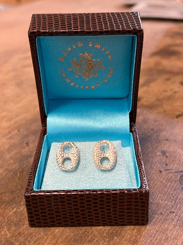 Seashore Collection Anchor Link Stud Earrings