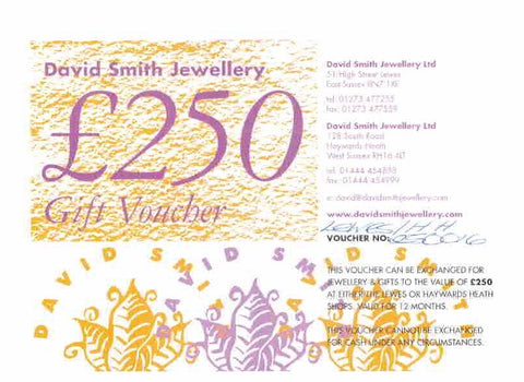 Gift Cards - 6 Available  £5.00 to £250.00